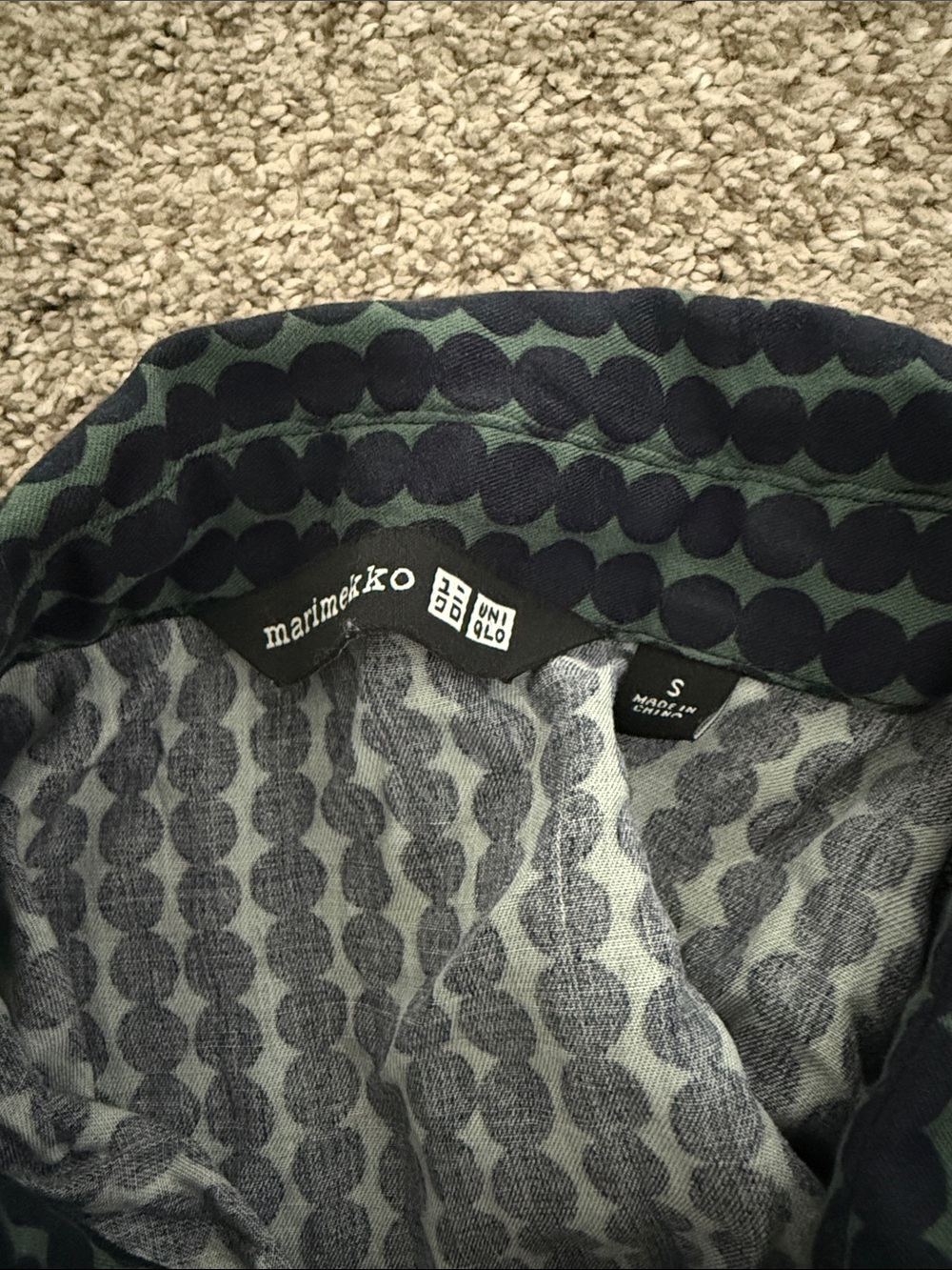 Navy & Green Long-Sleeve Jumpsuit with Tie Waist - Picture 3 of 5